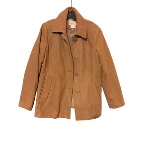 White Stag Women's Faux Fur Lined Brown Jacket Size L Standard Vintage